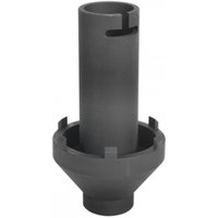 Black Sealey axle locknut socket, cylindrical with notched edges, 80-95mm, 3/4in square drive.