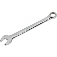 Silver Sealey CW14 combination spanner, 14mm, with open and ring ends, polished chrome finish.