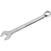 Silver Sealey CW19 combination spanner, 19mm, with open-end and ring-end, polished chrome finish.