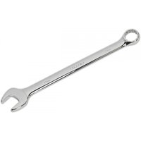 Silver Sealey CW30 combination spanner, 30mm, with open-end and ring-end, polished chrome finish.