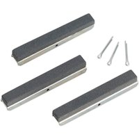 Sealey Cylinder Hone Stone Set, pack of 3, rectangular stones with textured surface and metal backing, includes pins.