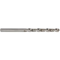 Pack of 10 Sealey DB025FG HSS fully ground drill bits, Ø2.5mm, silver, spiral fluted design.
