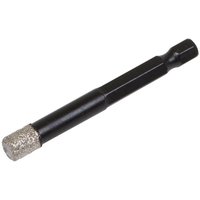 Black Sealey diamond drill bit with hex shank and textured silver tip, Ø8mm size.