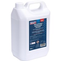 White Sealey degreasing solvent container with blue label and red Sealey logo, featuring a handle and screw cap.