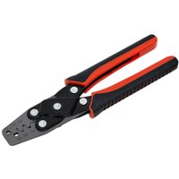 Black and red Sealey Delphi Weather Pack crimping tool with ergonomic handles and multiple crimping slots.