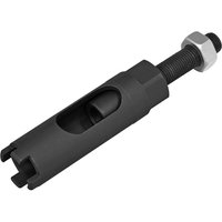 Black Sealey diesel injector puller socket with threaded bolt and hexagonal nut for MAN and Scania vehicles.