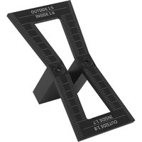 Black Sealey dovetail marker with dual angled arms, engraved measurements, and central pivot point.