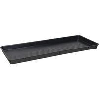 Black Sealey drip tray, low profile, 15-liter capacity, rectangular with ribbed surface and raised edges.