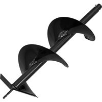 Black Sealey Earth Auger Drill Bit with spiral blade and pointed tip for PHA100, designed for efficient soil drilling.
