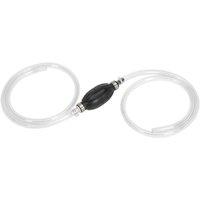 Clear Sealey emergency fuel transfer kit with black hand pump and transparent hoses.