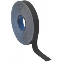 Blue Sealey emery roll with 25mm width, 25m length, 60 grit, featuring a dark abrasive surface and blue inner core.