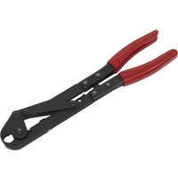 Sealey Extra Heavy Duty Ear Type Clip Pliers with black metal body and red rubber grips.