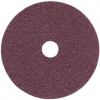 Sealey sanding disc, fiber-backed, 100mm diameter, 50 grit, maroon color, central hole, pack of 25.