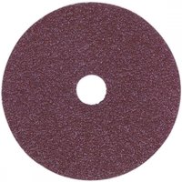Sealey sanding disc, fiber-backed, 115mm diameter, 36 grit, maroon color, central hole, pack of 25.
