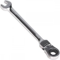 Silver Sealey 10mm flexi-head ratchet spanner with open-end and pivoting ratchet ring.