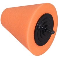 Orange Sealey foam cone with black mounting base for buffing and polishing tasks.