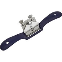 Sealey flat sole spokeshave with blue handles, silver blade, and adjustable screws.