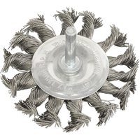 Sealey Flat Twist Knot Wire Brush with twisted steel bristles and central spindle for power tool attachment.