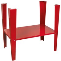 Red Sealey floor stand with four angled legs and a flat rectangular top for SB972 shot blasting cabinet.
