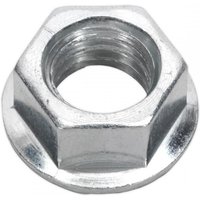 Sealey FN10 zinc flange nut, serrated, M10 size, hexagonal shape, silver finish, pack of 100.
