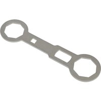 Silver Sealey Fork Cap Spanner with dual hexagonal ends and a rectangular center cutout.