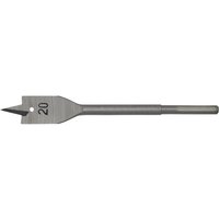 Sealey FWB20 flat wood bit, 20mm diameter, 152mm length, silver steel with pointed tip and engraved size marking.