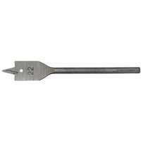 Sealey flat wood bit, 22mm diameter, 152mm length, silver steel with pointed tip and hex shank.