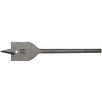 Flat wood bit by Sealey, 30mm diameter, 152mm length, silver metal with pointed tip and engraved size marking.