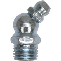 Sealey Grease Nipple 45° M10 X 1mm, silver metal with angled design and threaded base.