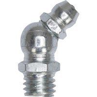Sealey Grease Nipple 45° M8 X 1mm, silver metal with angled head and threaded base.