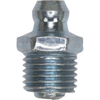 Sealey Grease Nipple Straight M10 X 1mm, silver metal, threaded base, hexagonal middle, rounded top.