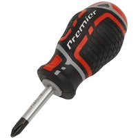 Sealey Gripmax Pozi screwdriver with black and red ergonomic handle and chrome-plated shaft.