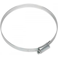 Zinc-plated Sealey Hi-Grip hose clip, adjustable Ø110-140mm, with screw mechanism, pack of 10.