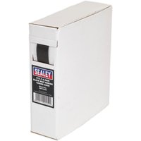 Sealey Heat Shrink Tubing Roll Black in white dispenser box with Sealey logo and product label on the side.