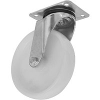 Sealey heavy duty nylon swivel castor wheel with silver metal bracket and mounting plate.