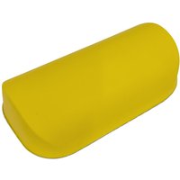 Yellow Sealey convex sanding block with hook and loop surface, curved design for easy grip and efficient sanding.