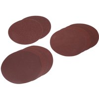 Brown Sealey Hook and Loop Sanding Discs, 150mm, circular shape, textured surface, multiple discs stacked.