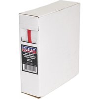 White box with Sealey branding, containing red heat shrink tubing, 4.8-2.4mm diameter, 12m length.