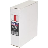 White box with Sealey branding, containing red heat shrink tubing, 6.4-3.2mm diameter, 12m length.