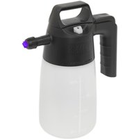 Sealey Industrial Foam Pressure Sprayer with black handle, white translucent body, and purple nozzle tip.