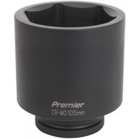 Black Sealey impact socket, 105mm deep, 1in square drive, with "Premier CR-MO 105mm" text on the side.
