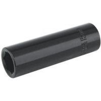 Black Sealey IS1215D deep impact socket, 15mm size, 1/2in square drive, with engraved size marking on side.
