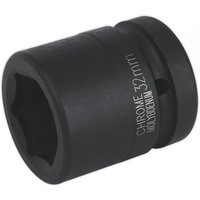 Black Sealey IS132 impact socket, 32mm size, 1in square drive, with engraved white text on the side.