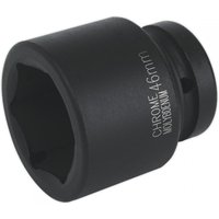 Black Sealey impact socket, 46mm size, 1-inch square drive, with engraved text on the side.