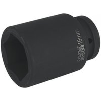 Black Sealey deep impact socket, 46mm, with 1-inch square drive and engraved size marking.