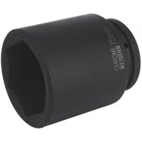 Black Sealey IS175D impact socket, 75mm deep, 1in square drive, with engraved specifications on the side.