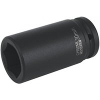 Black Sealey IS3430D deep impact socket, 30mm size, 3/4in square drive, with engraved size markings.