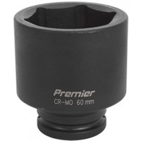 Black Sealey impact socket, 60mm deep, 3/4in square drive, with "Premier CR-MO 60mm" text on side.