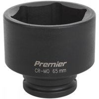 Black Sealey IS3465 impact socket, 65mm, 3/4in square drive, with "Premier CR-MO 65mm" text on the side.