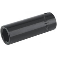Black Sealey IS3814D deep impact socket, 14mm size, 3/8in square drive, cylindrical shape with engraved markings.